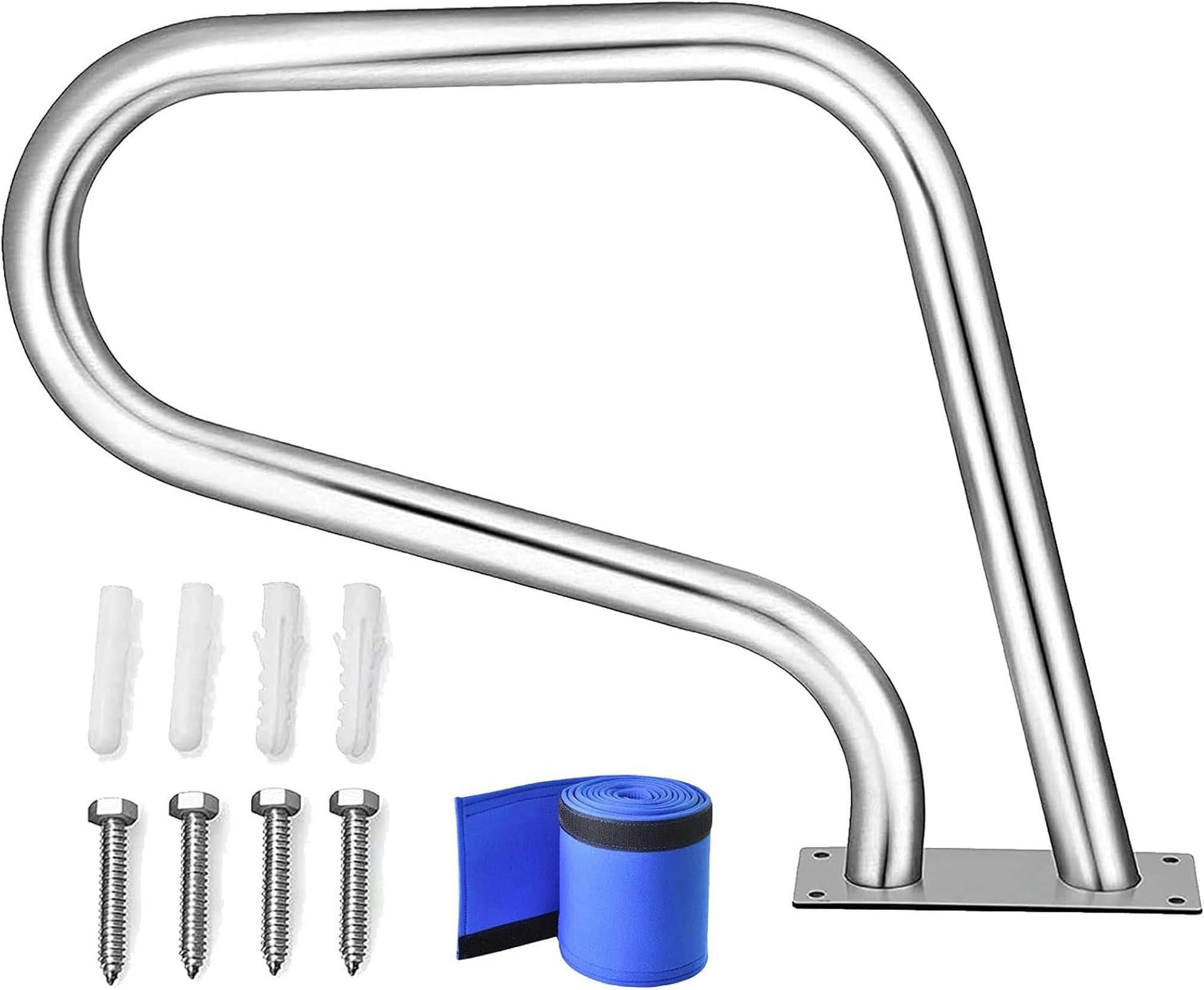 Garde-corps de piscine haut de gamme en inox 304 poli avec embase robuste