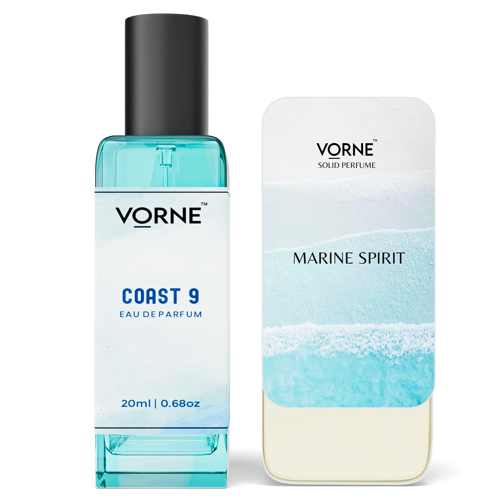 VORNE Coast 9 Eau De Parfum and Marine Spirit Solid Perfume Set for Men Long-Lasting Fresh Aquatic Fragrance Combo-image-31