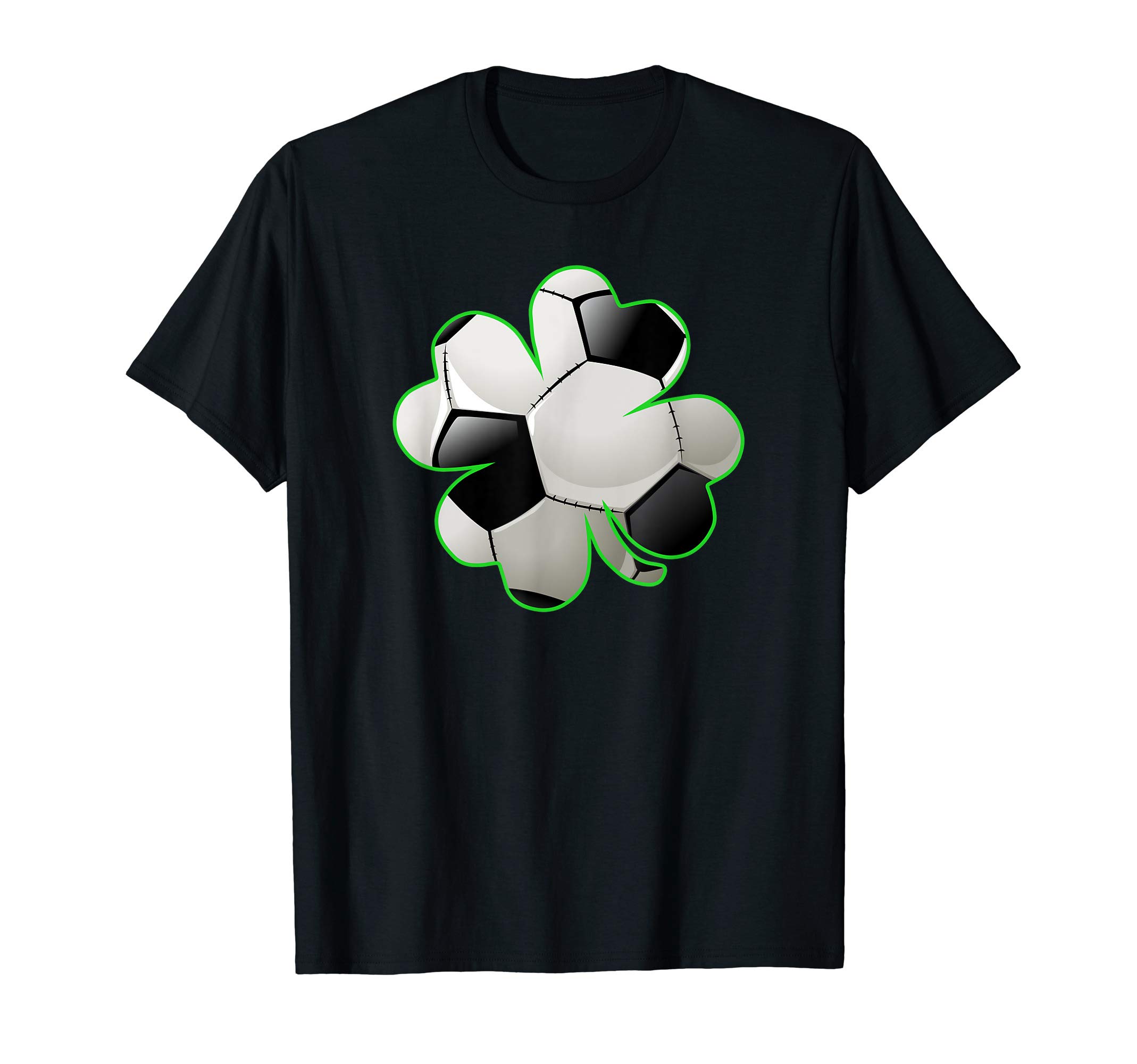Soccer Ball Shamrock Four Leaf Clover St Patrick's Day T-Shirt