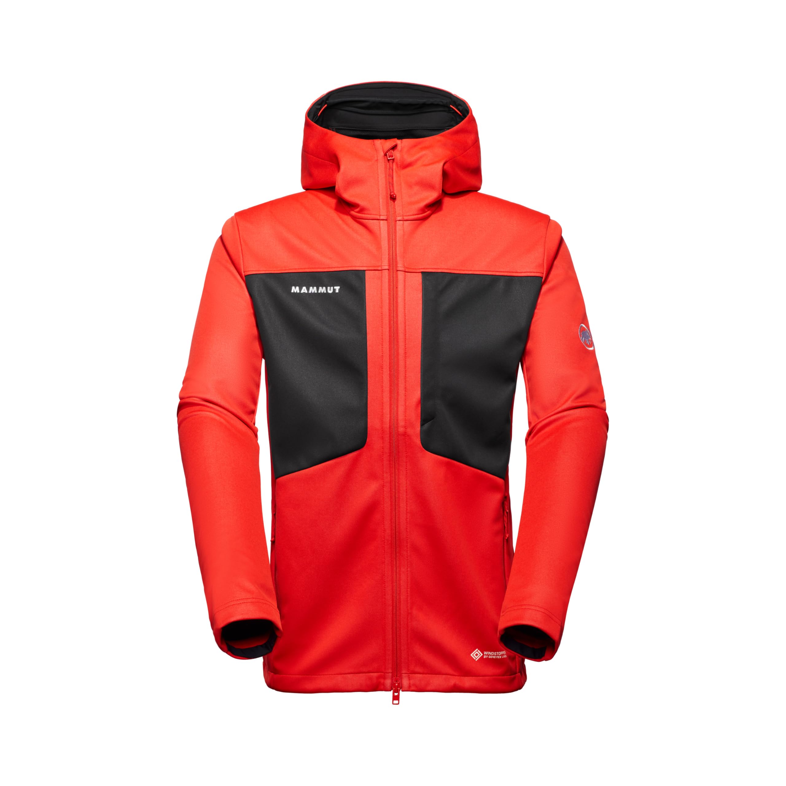 Mammut Ultimate VIII SO Hooded Jacket Men | Giacca Softshell da Uomo Antivento con Cappuccio | Mammut Red-Black, M