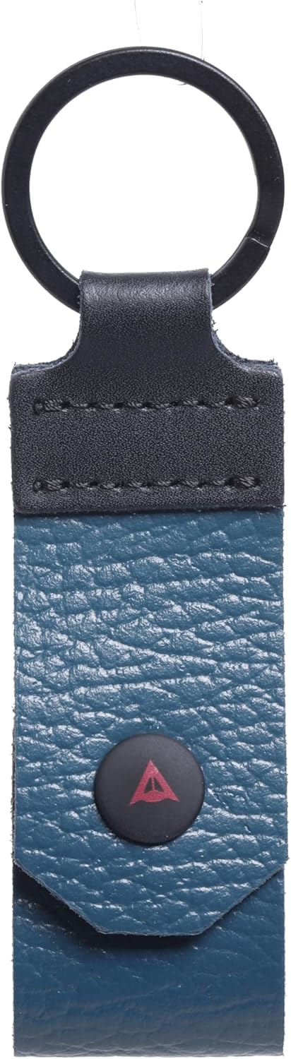 Dainese - Pin Leather Keyring, Leather Keychain, Modern Logo, Unisex-Adults, Blue