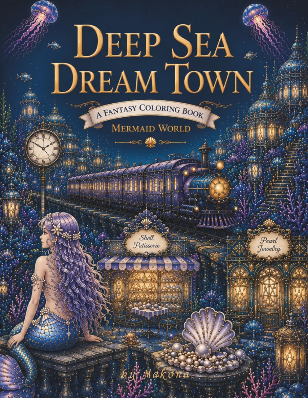 Deep Sea Dream Town: A Fantasy Coloring Book
