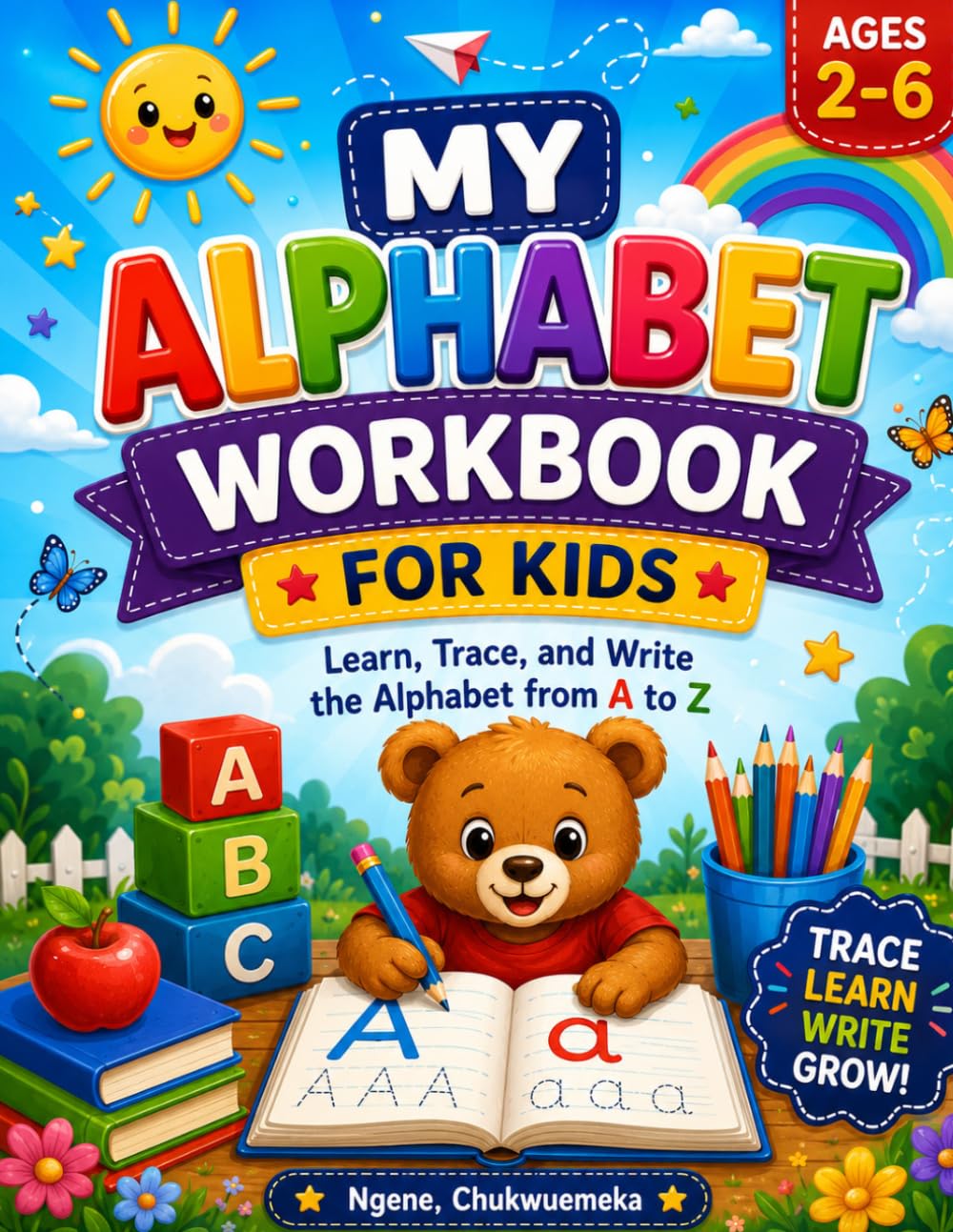 MY ALPHABET WORKBOOK FOR KIDS AGES 2-6: Learn, Trace, and Write the Alphabet from A to Z