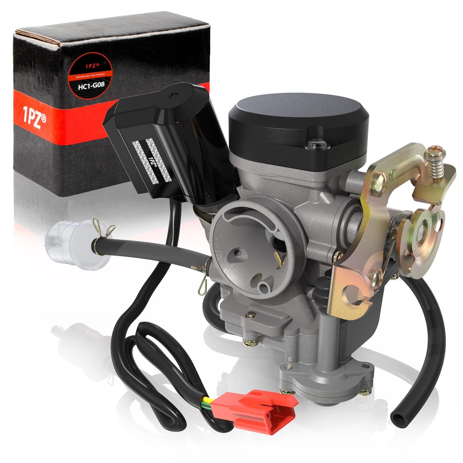 1PZ PD18 Carburatore 18 mm per GY6 49cc 50cc Scooter ATV 139QMB 139QMA | Compatibile con Motori 4 Tempi, Taotao, Kymco, Jonway, Baja, NST e Ciclomotore