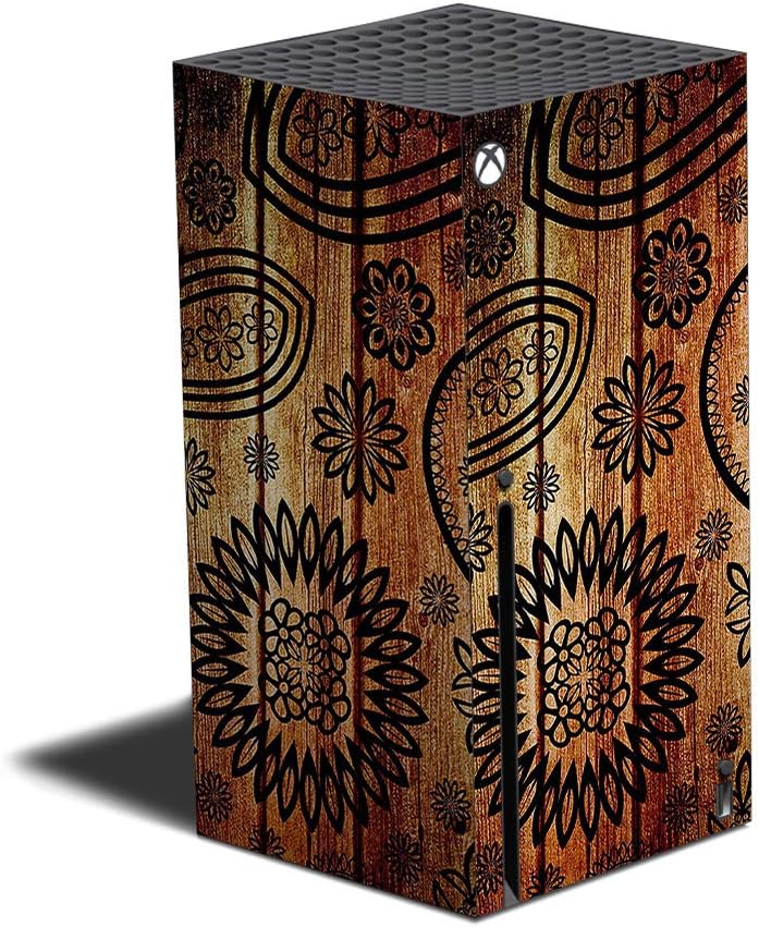 MIGHTY SKINS Skin Compatible with Xbox Series X - Black Wood | Protective, Durable, and Unique Vinyl Decal wrap Cover | Easy to Apply, Remove, and Change Styles | Made in The USA (MIXBSERX-Black Wood)