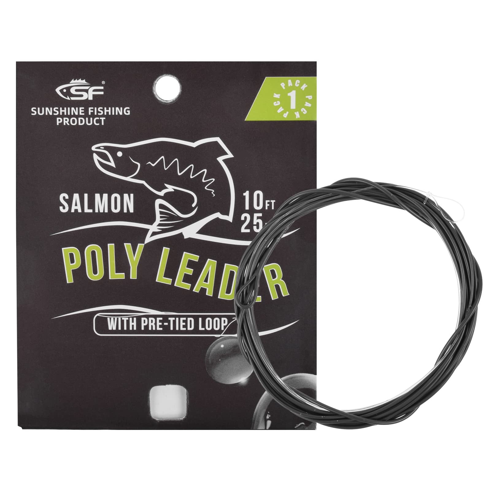 SF Fly Fishing Polyleader Monofilament Core Leader Line Fly Line for 7' Trout and 10' Salmon Poly Leader 7FT/10FT Float Hover Intermediate 3/5/7IPS
