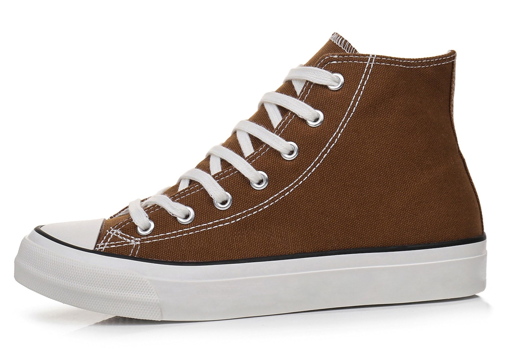 CullForYou Women's Retro Hightop Sneaker Shoe (8 M US,Chocolate)