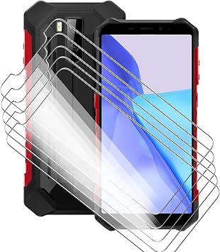واقي شاشة 5 عبوات لـ Ulefone Armor X9 Pro [5.50 "] ، 9H Hardness - HD - 2.5D Edge - Bubble Free - Scratch Resistant Protective Film Tempered Glass for Ulefone Armor X9 Pro