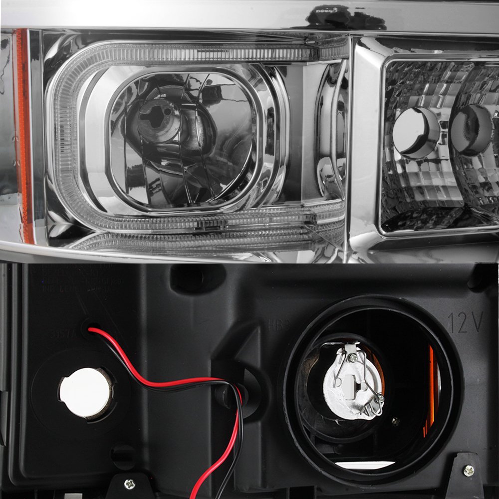 Fit 07-13 GMC Sierra 1500 2500 3500 HD LED Black Projector Fit 07-13 GMC Sierra 1500 2500 3500 HD LED Black Projector