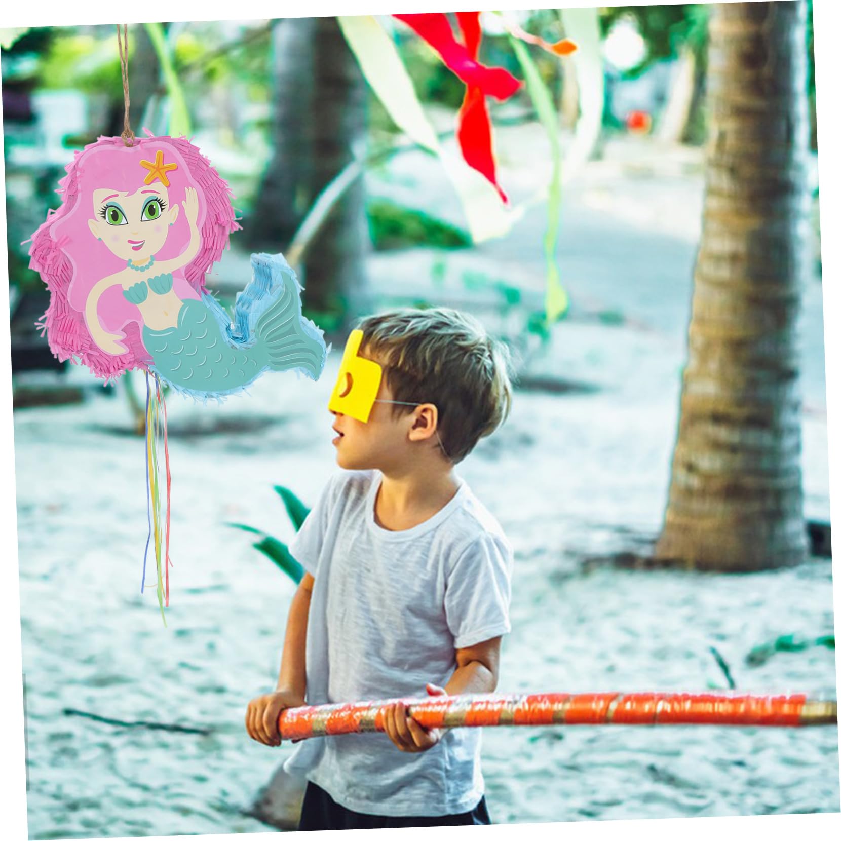 Cabilock Piñata De Sirena Con Decoraciones De Cumpleaños Diseño Encantador Fácil De