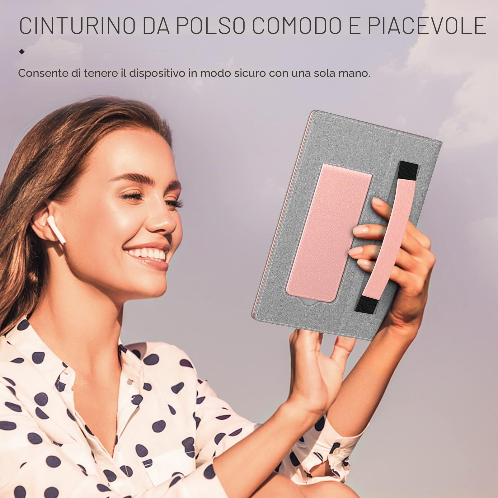 MoKo Etui Uniwersalny do Czytników E-Book 6-7 cali, PU Skóra, Różowe Złoto
