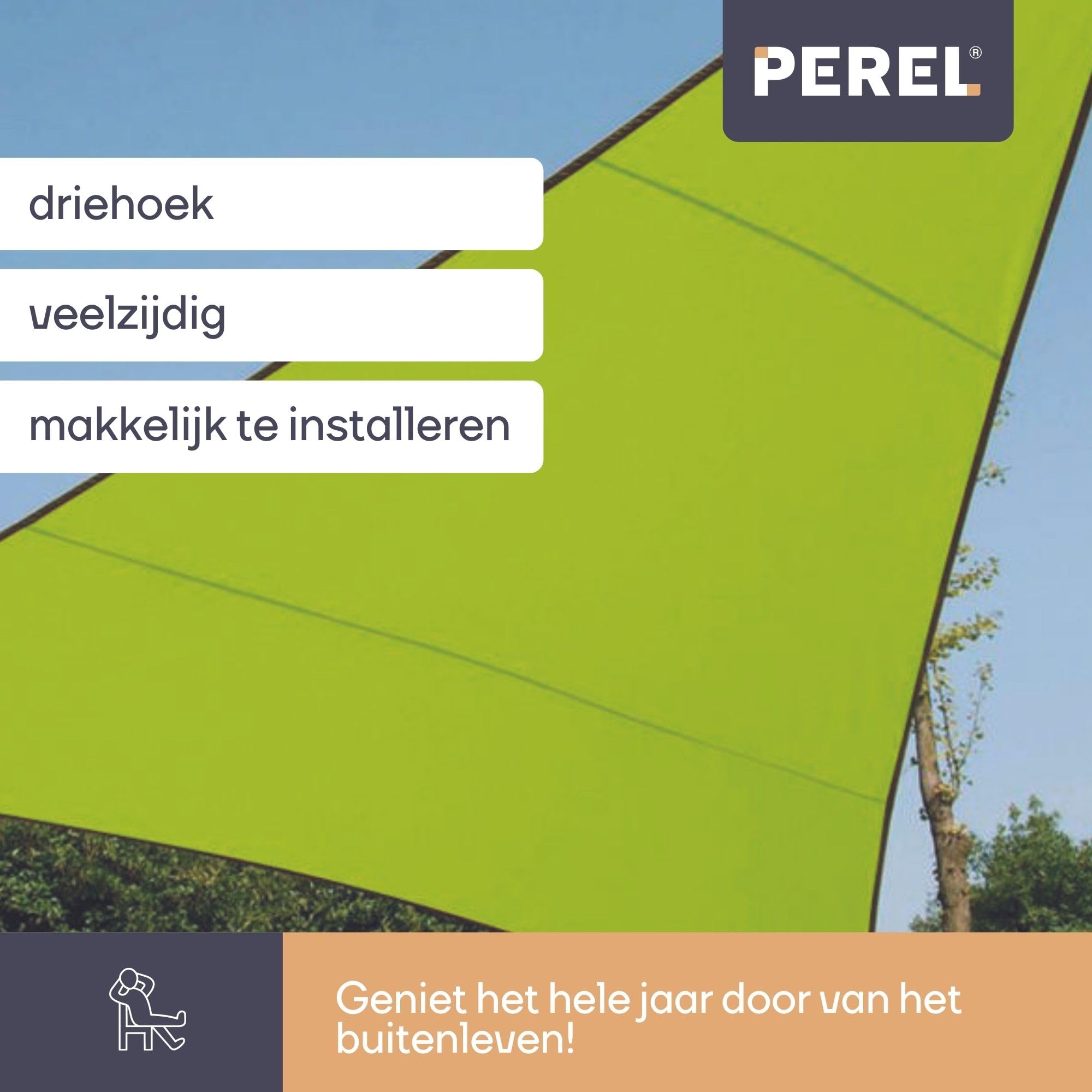 Perel Schaduwdoek 3.6 x 3.6 x 3.6 m, driehoekig schaduwzeil voor tuin en terras, waterafstotend polyester 160 g/m2, UV-bescherming 90%, ademend zonnedoek met RVS O-ringen, lichtgrijs : Velleman Group nv Perel Schaduwdoek 3.6 x 3.6 x 3.6 m, driehoekig schaduwzeil voor tuin en terras, waterafstotend polyester 160 g/m2, UV-bescherming 90%, ademend zonnedoek met RVS O-ringen, lichtgrijs : Velleman Group nv