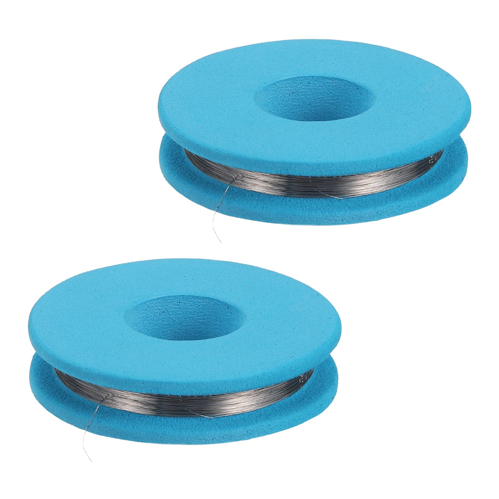 sourcing map 2pcs 34 AWG Nichrome Wire, 66ft Cr20Ni80 Heating Resistance Wire for Heating Element Electronic Component Repairing, Blue
