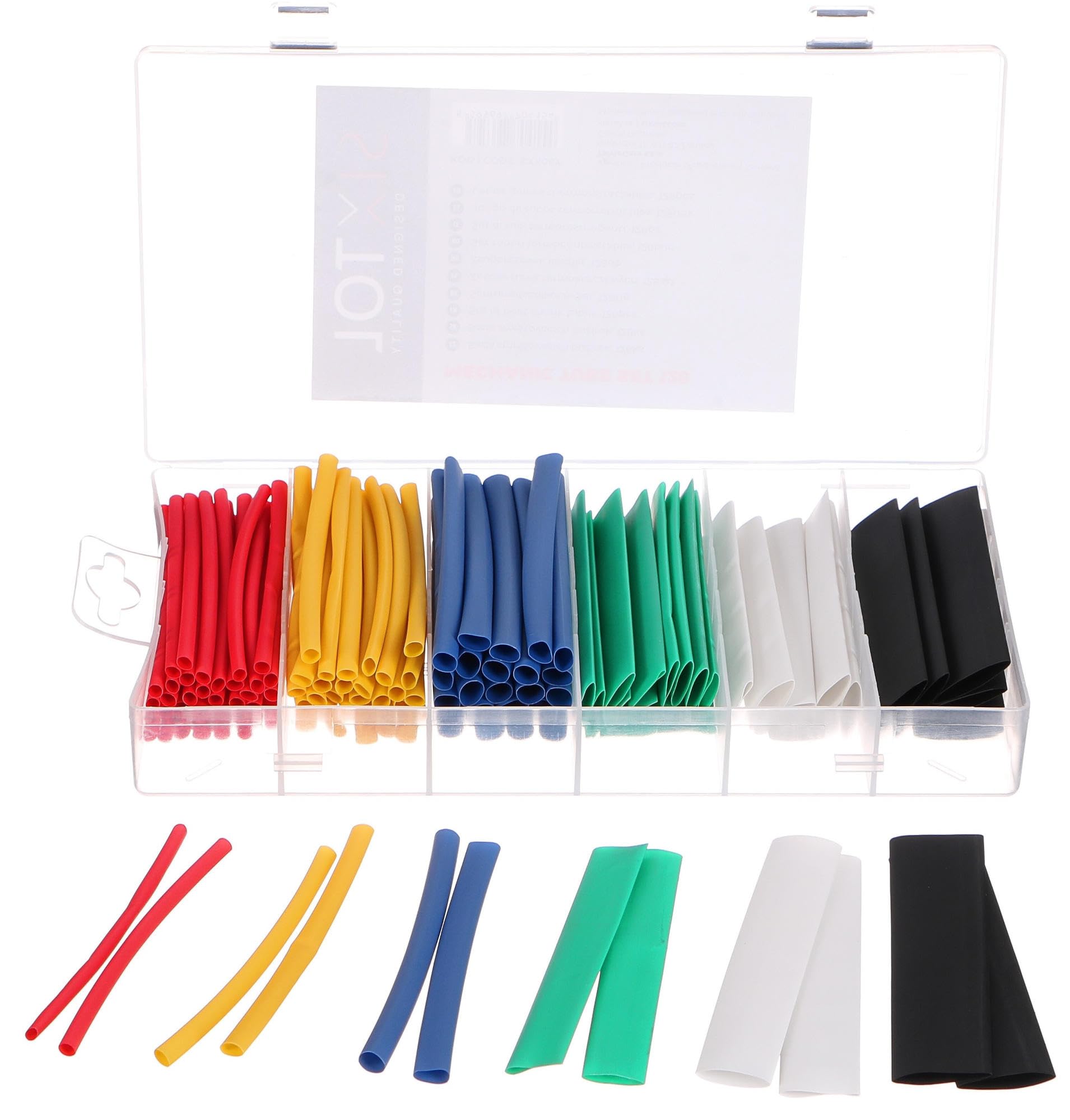 SIXTOL MECHANIC TUBE SET 128, red, blue, black, yellow, white, green