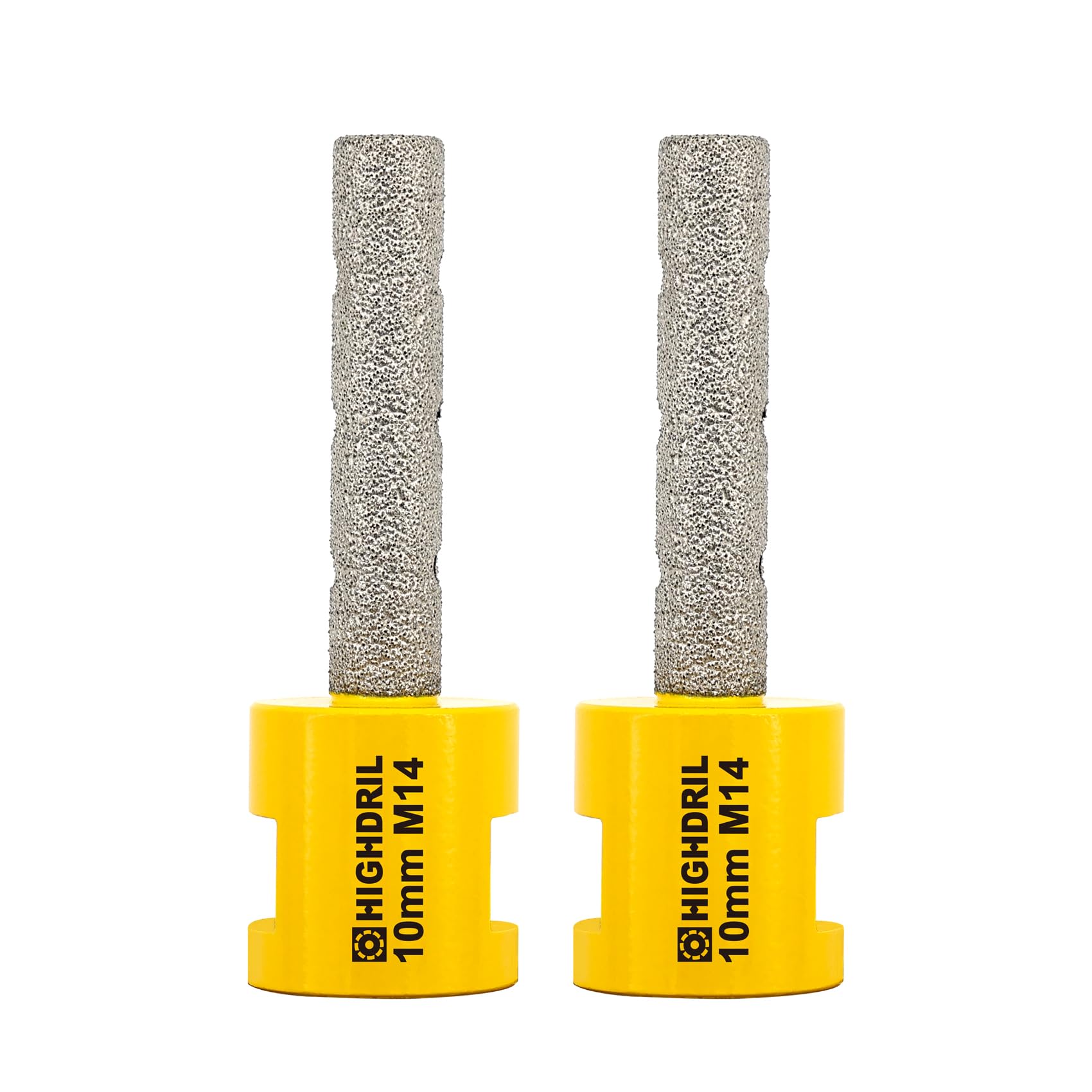 HIGHDRIL Diamond Milling Bit for Enlarging and Shaping Hole,2pcs Diameter 10mm (3/8") Dry Drilling Core Bit for Porcelain,Hard Ceramic,Granite and Marble — image 1