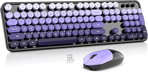 Miniatura 28 de Combo de teclado y mouse inalámbricos para Windows, teclado inalámbrico externo de tamaño completo 2.4G, mouse compacto, 8 teclas multimedia y