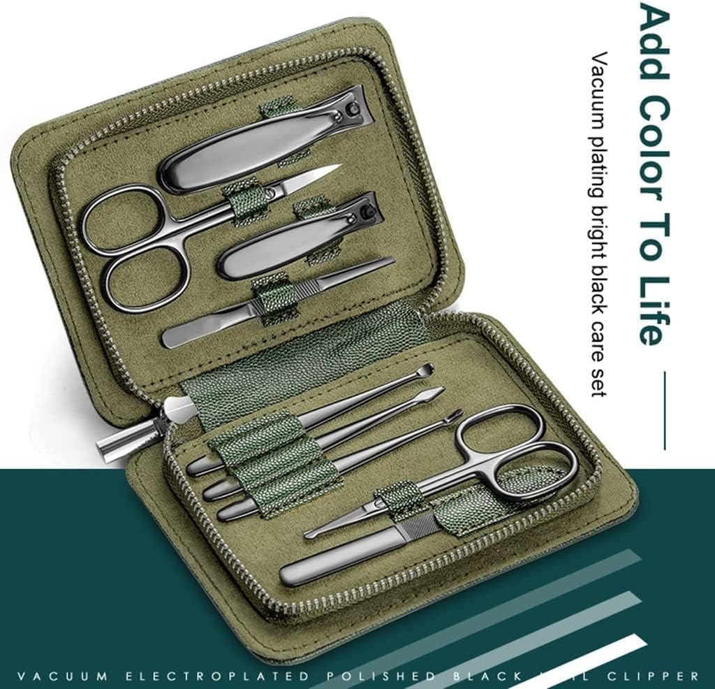 Nail Clippers, Manicure Pedicure Set,Nail Clippers Manicure Set,Manicure Kit Stainless Steel Clipper Cutter Scissors Toenail Thick Nails Grooming Care Set (Color : As Shown Size : One Size)