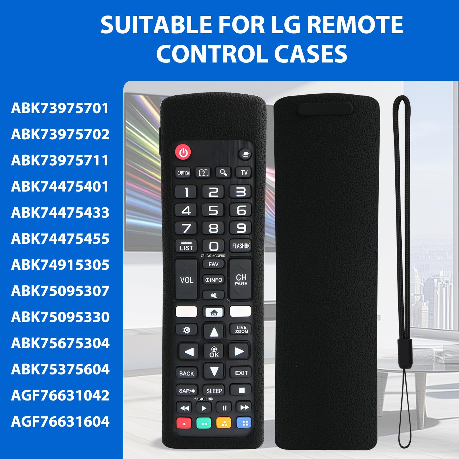 custodia telecomando in Silicone compatibile con LG Smart TV, copertura protettiva per LG 2022/2023/2024 Magic Remote Control, Robusto (AKB)