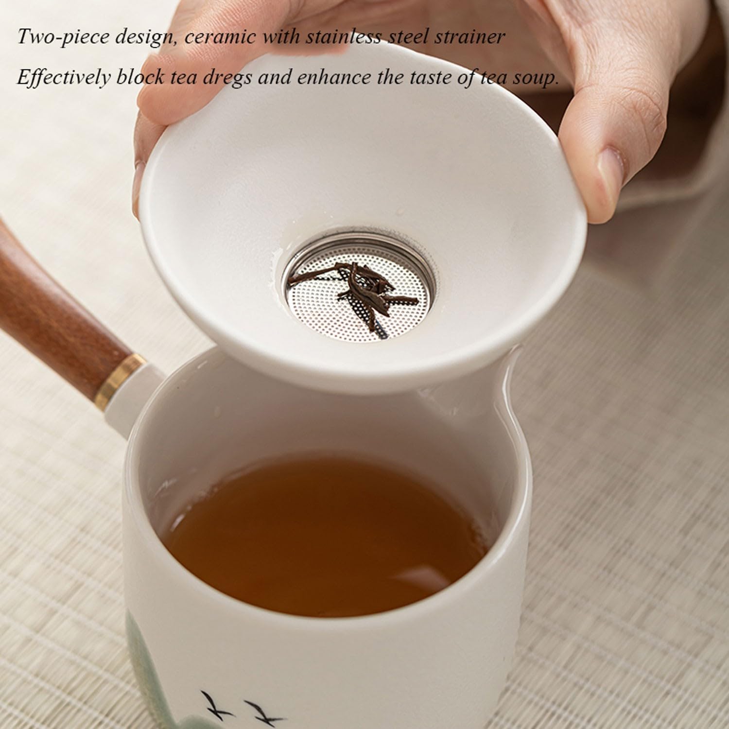 Japanisches Teeservice, Teeservice, Teetassen-Set, handbemaltes Kung-Fu-Teeset, Haushaltskeramik-Teekanne mit Deckel, Schüssel, Teetassen-Set (Farbe: F, Größe:) (F) Interesting