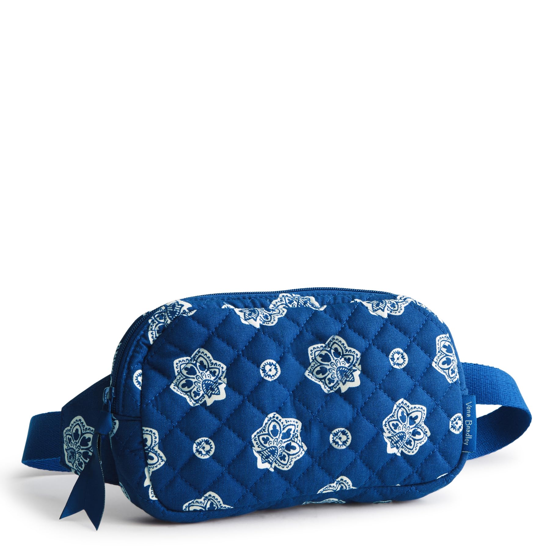 Vera Bradley Premium Cotton Large Travel Duffel Bag, Royal Blue/Red Bandana