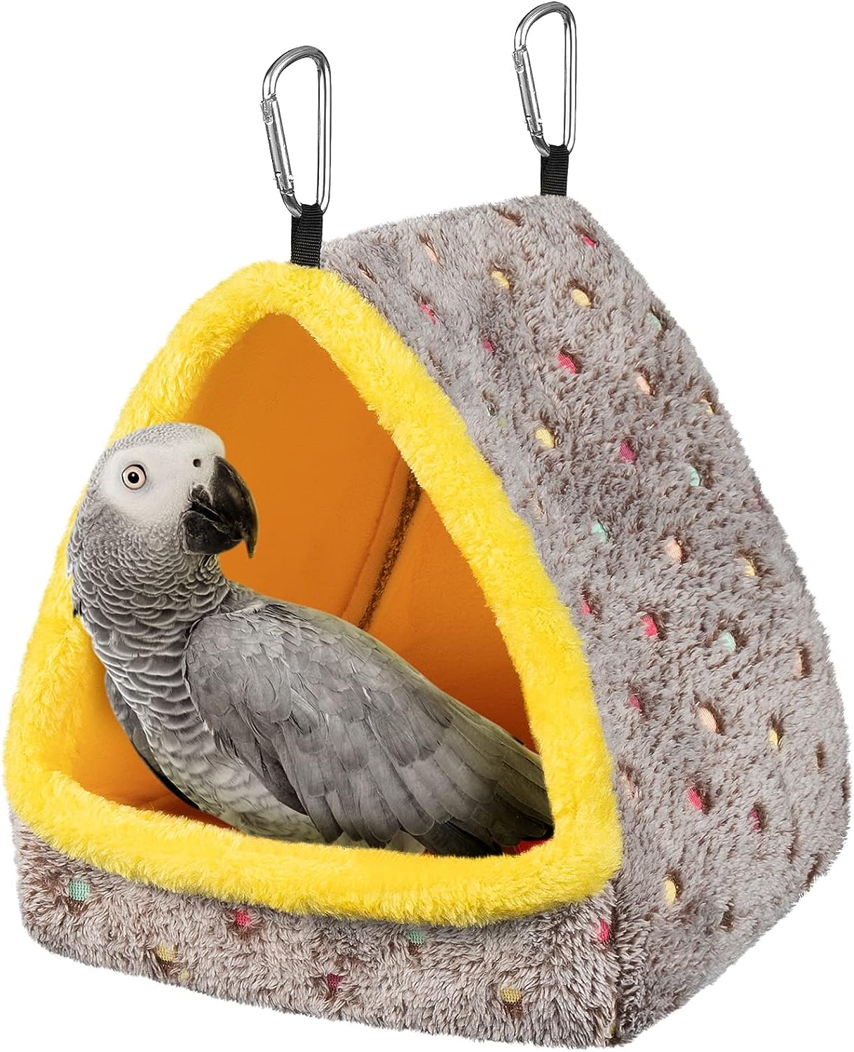 CENXI Large Winter Warm Bird Nest House, Comfortable Bird Bed for Cage with Mat, Hanging Hammock Shed Hideaway Hut for Macaws African Grey Amazon Parrots