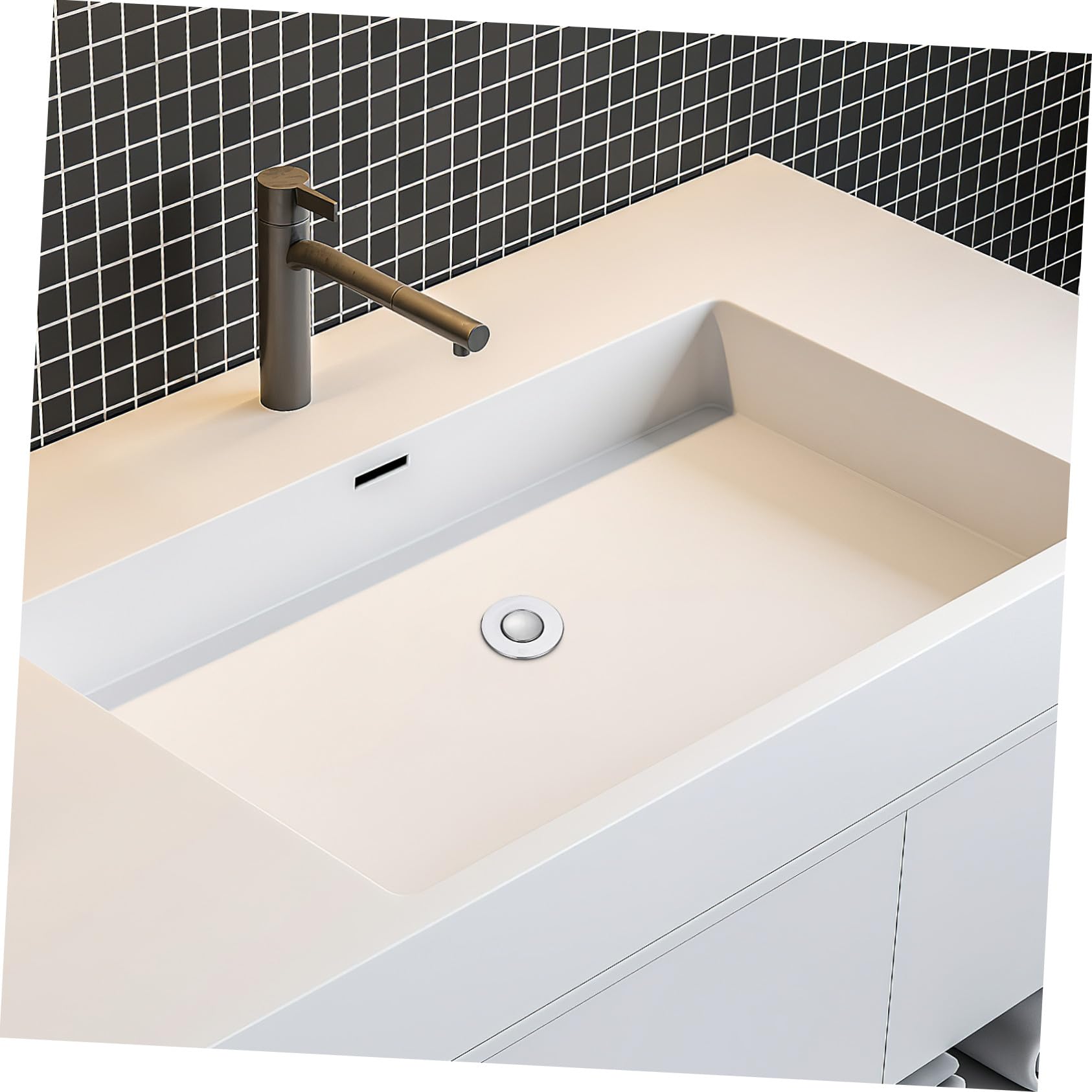 Tapón de Lavabo de Baño Botón Pulsador y Filtro Antiobstrucción | Plata, Abs, Acero Inoxidable y Latón, 1 Pieza, Evita Malos Olores, Uso en Cocina y Hotel