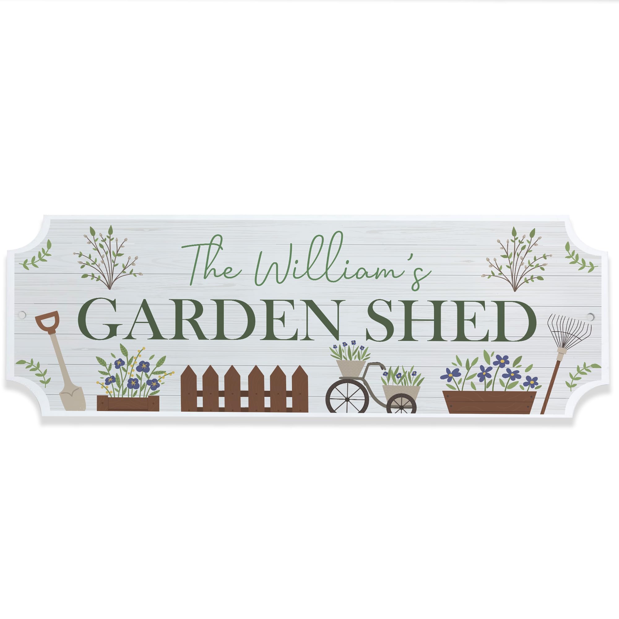 Red Ocean Green Personalised Garden Shed Sign Summer House Allotment Plaques 300X100mm Custom Garden Shed Signs For Outside