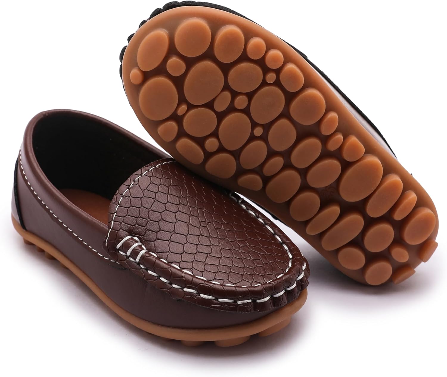 Boys Loafers PU Leather Slip-On Toddler Dress Shoes Non-Slip Sole Kids Moccasins for School Events and Daily Wear - Image 4