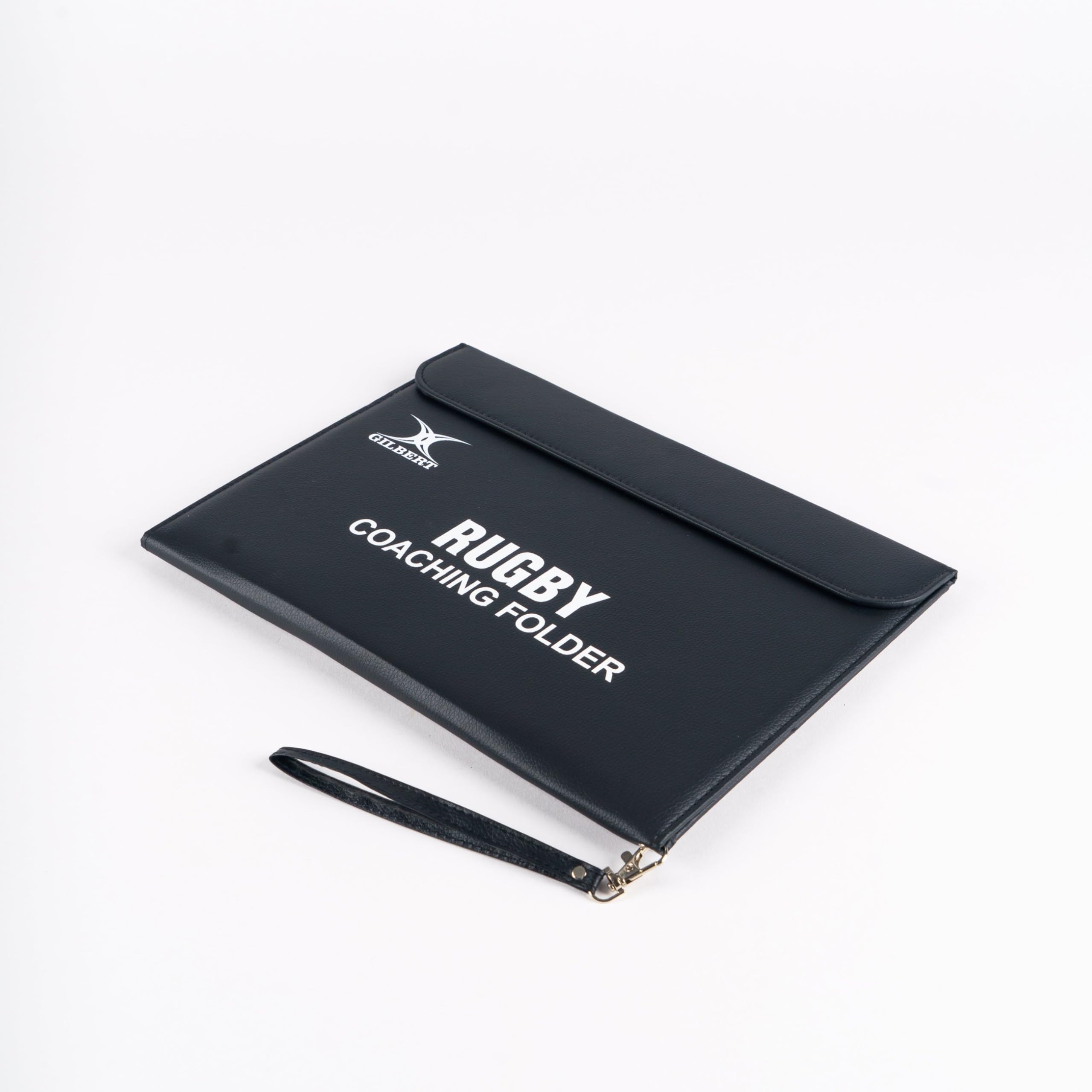 Gilbert Rugby Coaching Folder with Tactic Board, Wipeable Surface, Magnetic Counters, Full and 1/3 Pitch Boards