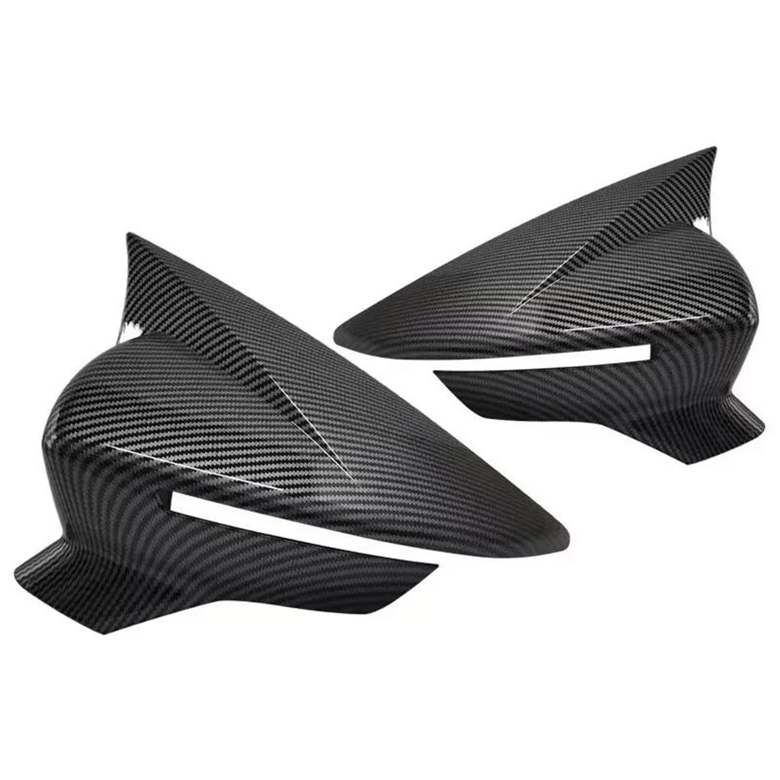 for SEAT for Leon MK3 5F 2013-2019 for Ibiza MK5 2017-2020 Rearview Side Mirror Cover Wing Cap Exterior Door Case Trim Sticker(Carbon)