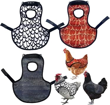Chicken Saddle for Hens, Chicken Apron Back Protector Jacket for Hens with Adjustable Strap Reusable, Chicken Hen Mating Saddle
