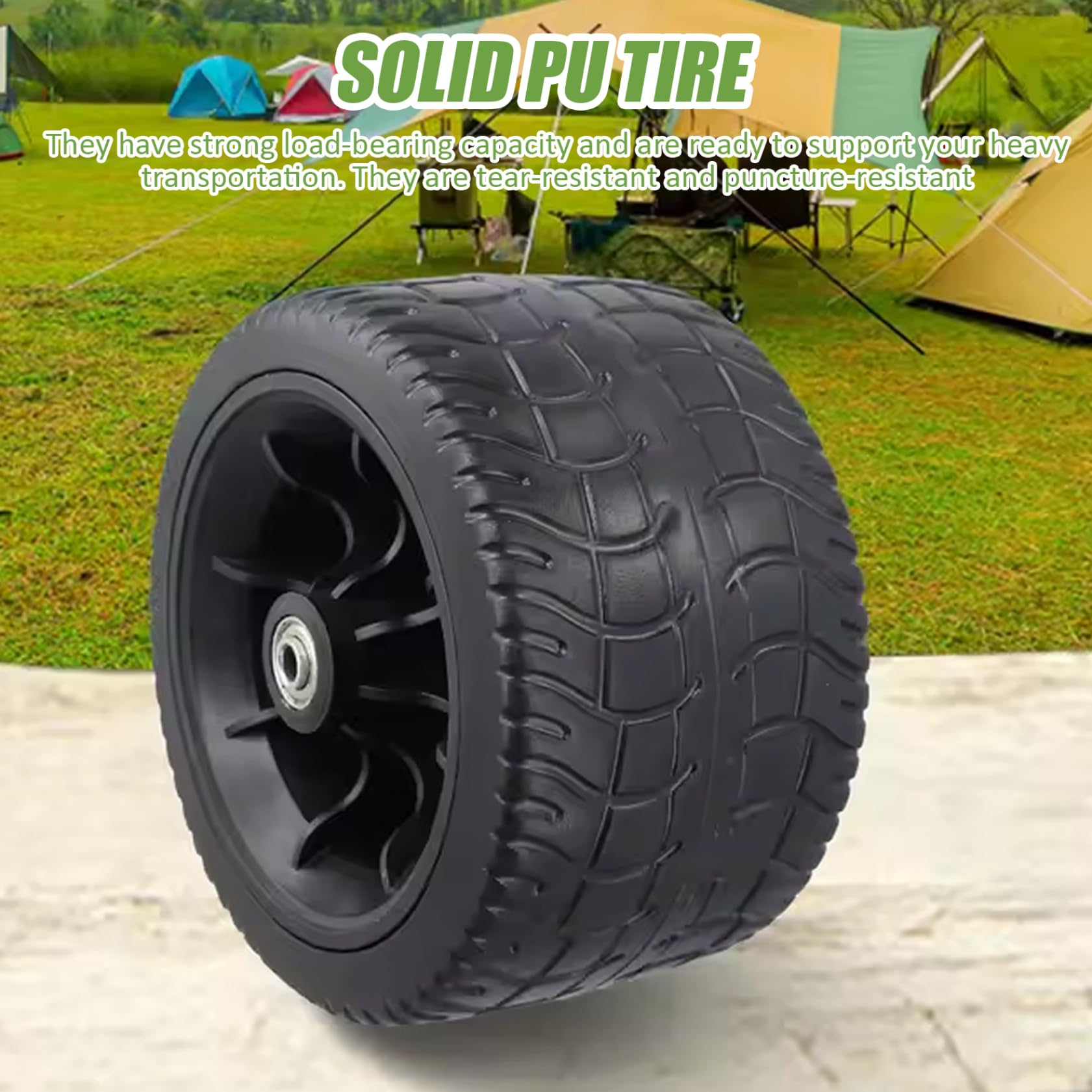 2 Ruote da Spiaggia per carrelli da 7" Ruote da carro Antiscivolo Resistenti all'Usura e al Calore per Sabbia Campeggio Sport Pneumatici da Spiaggia per carrelli Pneumatici da per