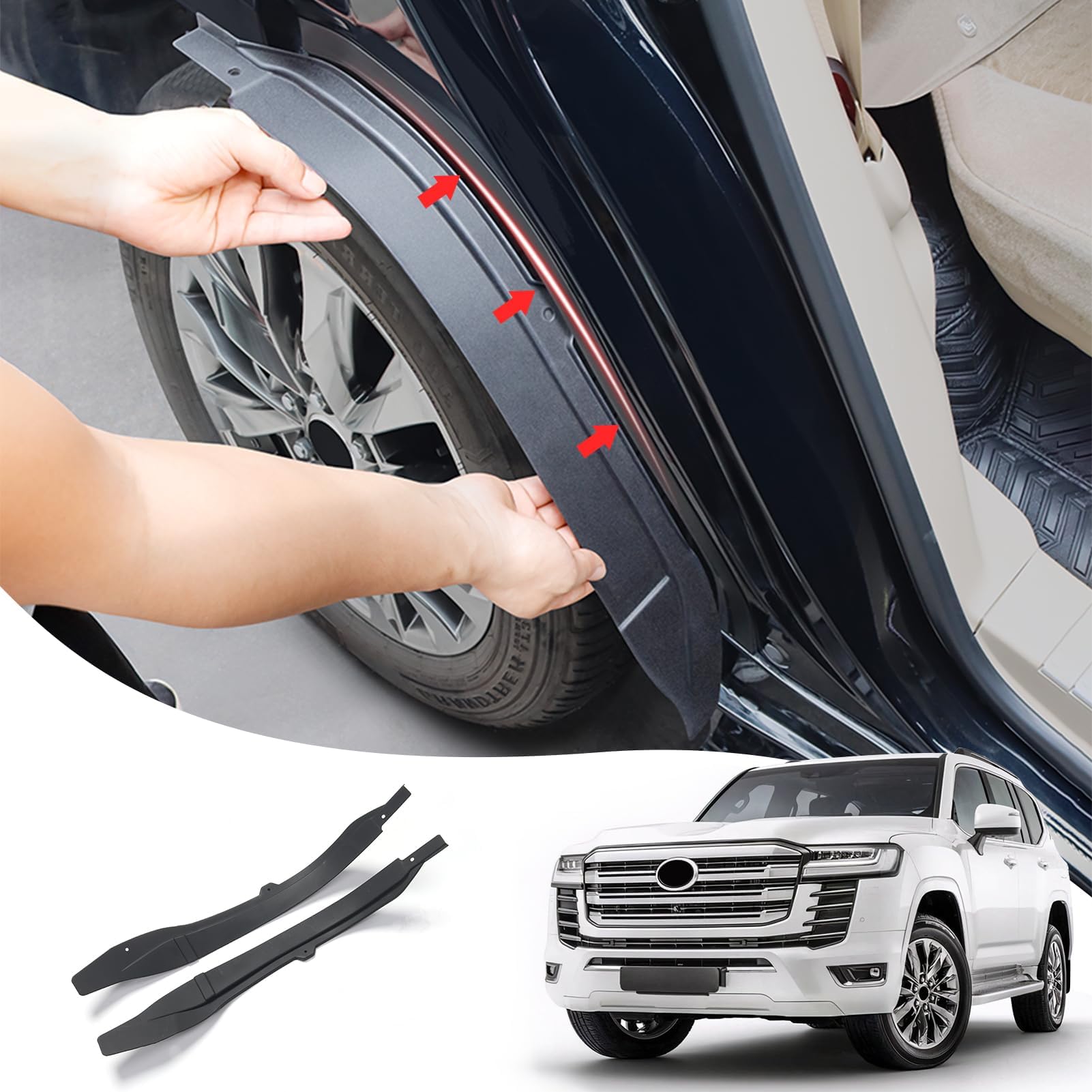 ZittRo Rear Wheel Fender, Lining Fender, for Land Cruiser 300 LC300 2021-So far. Door Gap Fender Modification Accessories