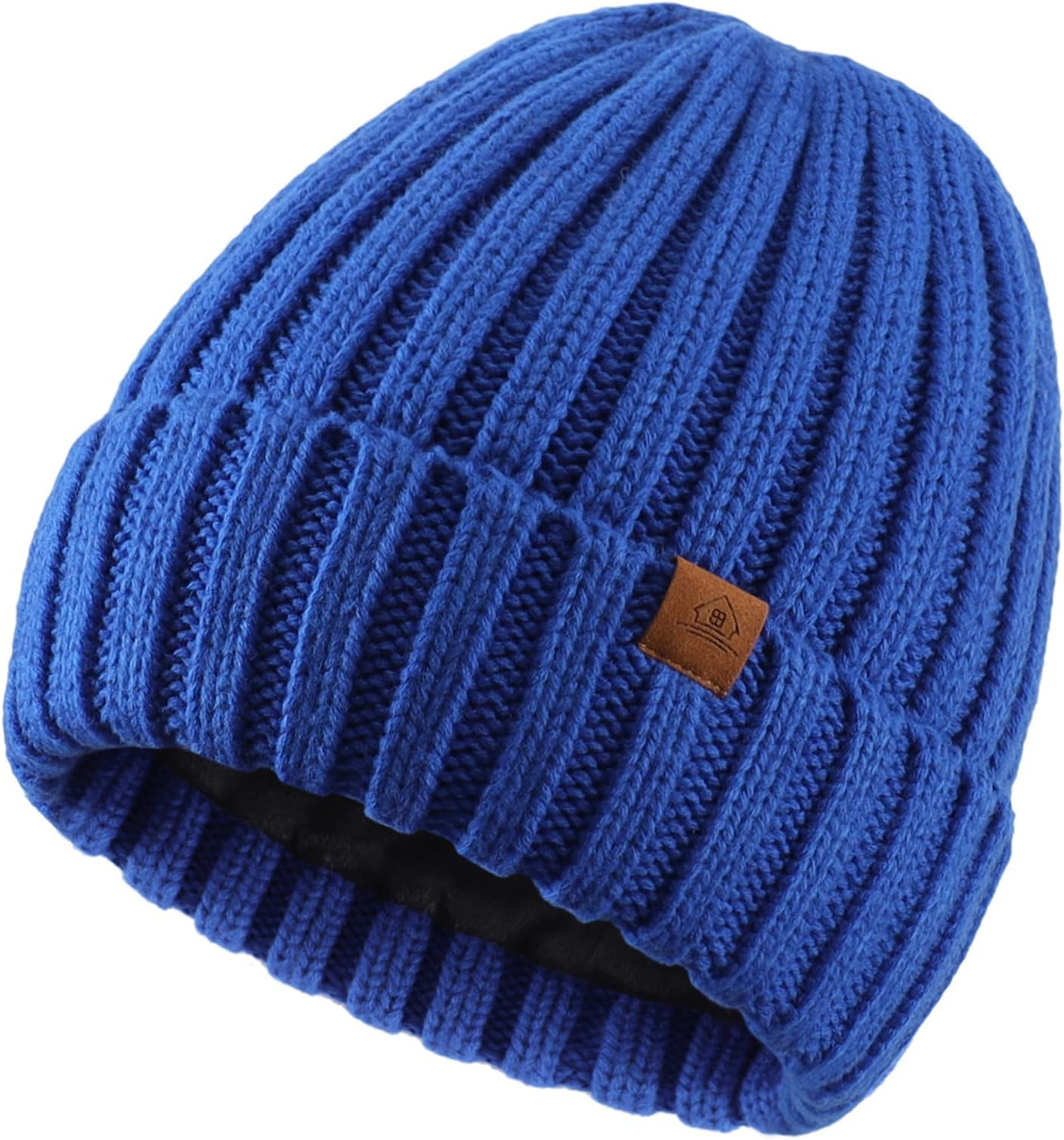 Home PreferMens Winter Hat Wool Fleece Lined Knit Beanie Hat Warm Stocking Caps