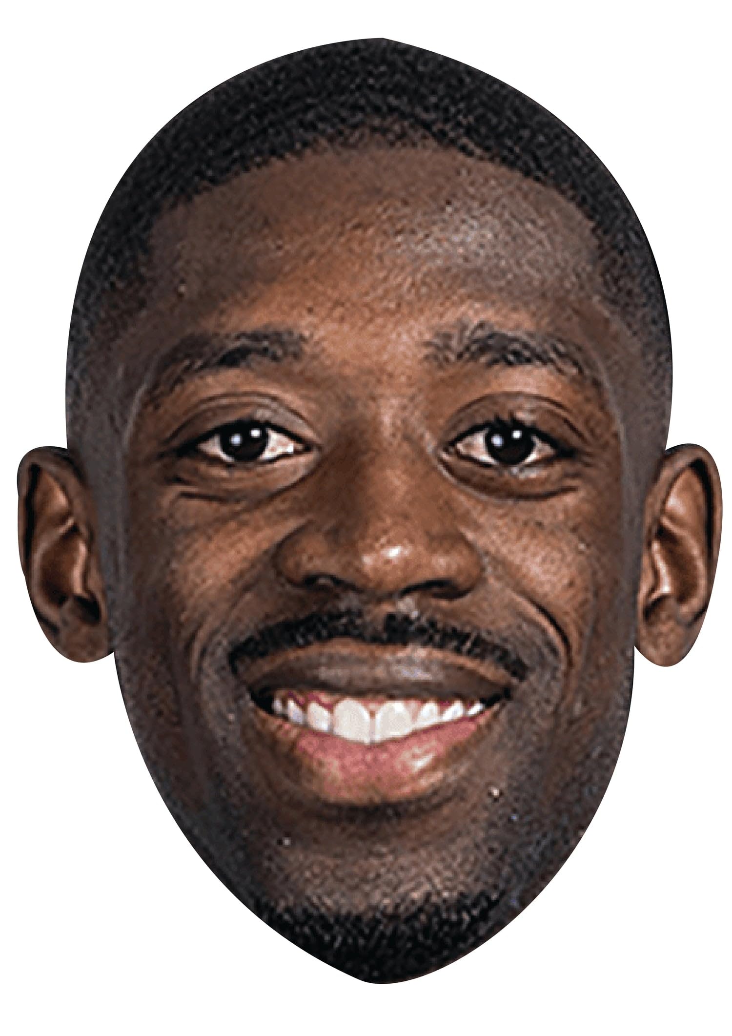 FoxyPrinting Ousmane Dembele Face Mask – France Football Star Inspired Card Face Mask, Soccer Fan Party Accessory, Sports Supporter Prop, Football Gift, DIY