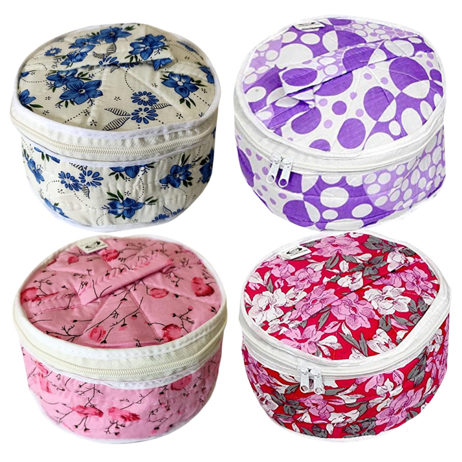 Kuber Industries Multicolor Cotton 4 Piece Roti Cover Set Set - Multicolour, Standard (Scrschp20)