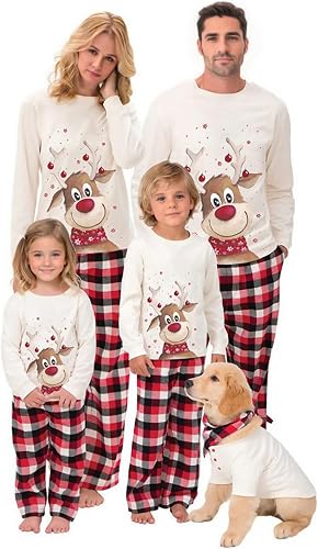 SAMGU Ensemble Pyjama Noël Famille Manche Longue Vêtement…