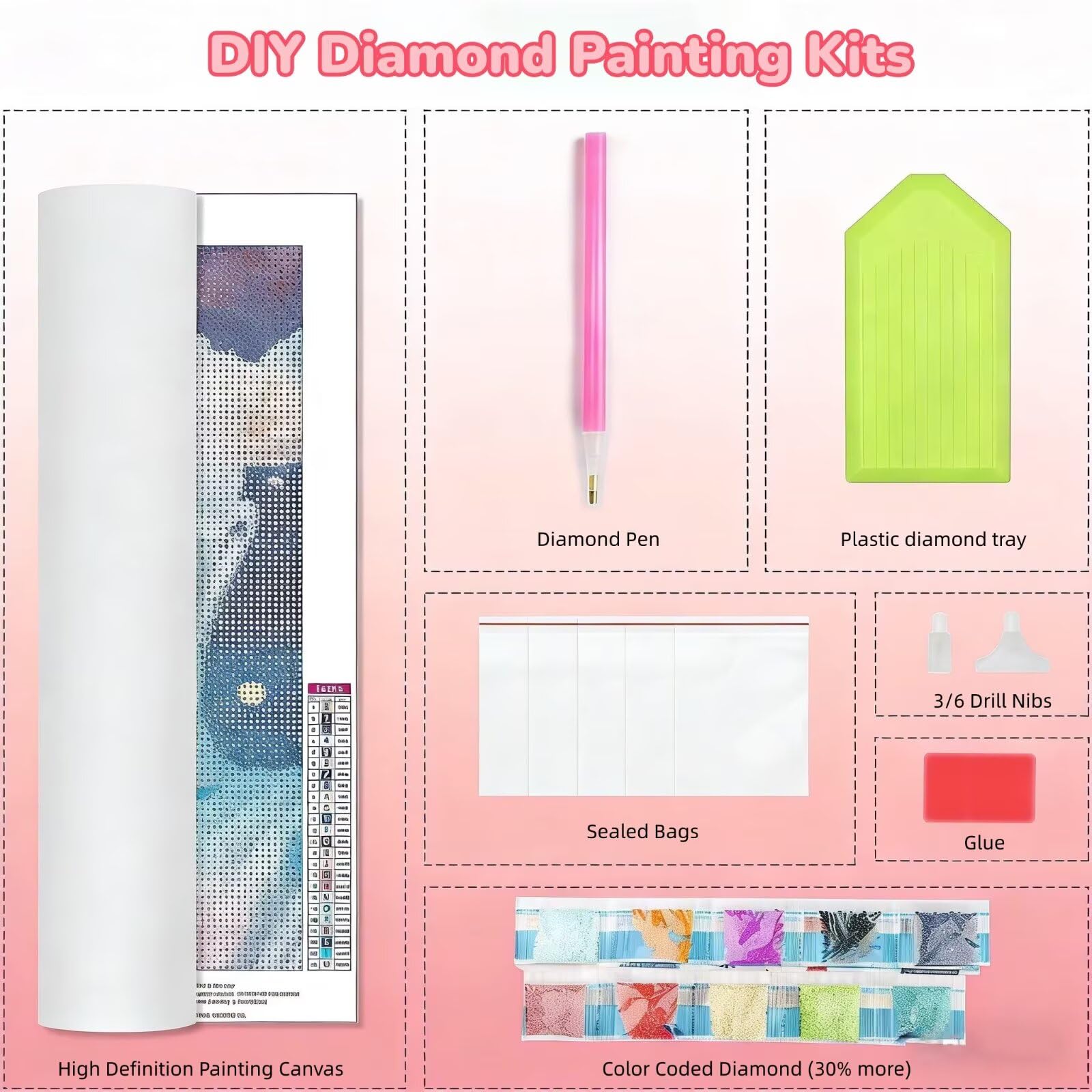 Diamond Painting Eule Diamond Painting Erwachsene XXL Traum, 5D Full Runder Drill Diamanten Malen Nach Zahlen, DIY Set Mosaik Bastelset Kreativ Set für Erwachsene Home Decor Wanddeko 100x200cm,Cod-895
