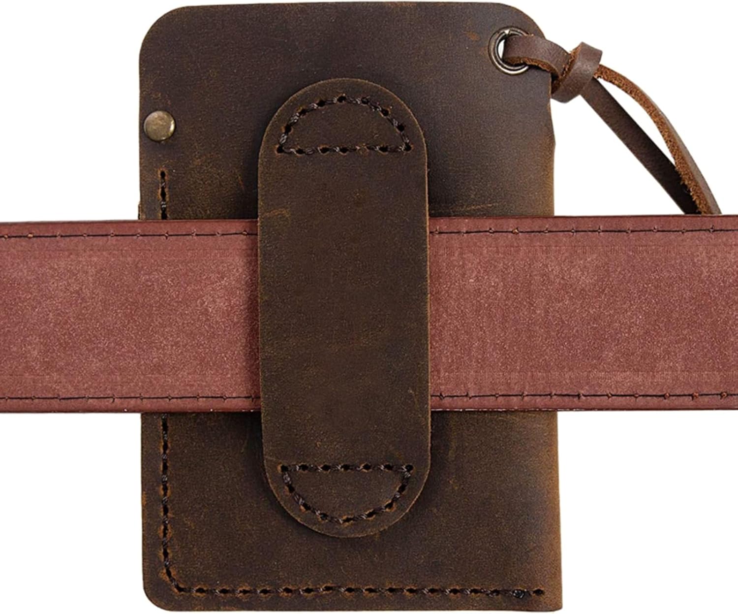 OVERTOYOU Portable Men Leather EDC Organizer Sheath Handmade Tool Pouch Holster for Case Bag Birthday Gift for Men Women Black/Bro - Image 8