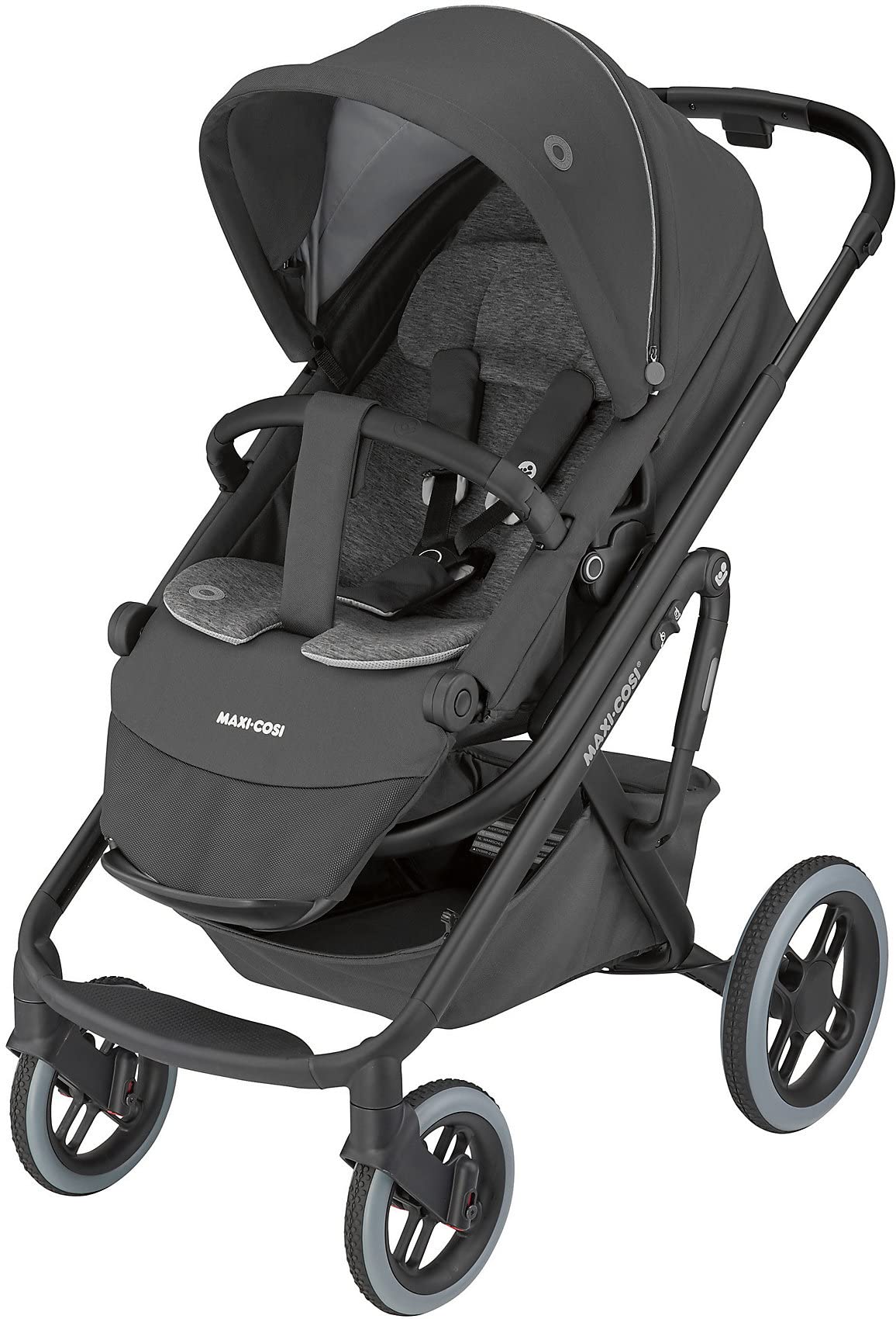 Maxi-Cosi Lila XP Kinderwagen, Komfortabler XL Outdoor-Kinderwagen mit Extra großem Sitz und Liegeposition, Offroad Reifen und starker Federung, nutzbar ab Geburt bis ca. 4 Jahre essential black