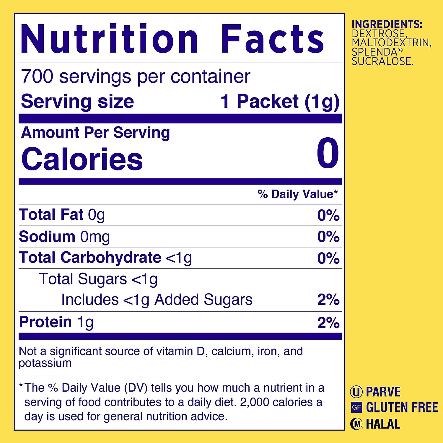 Splenda Sachets 1000 Pack