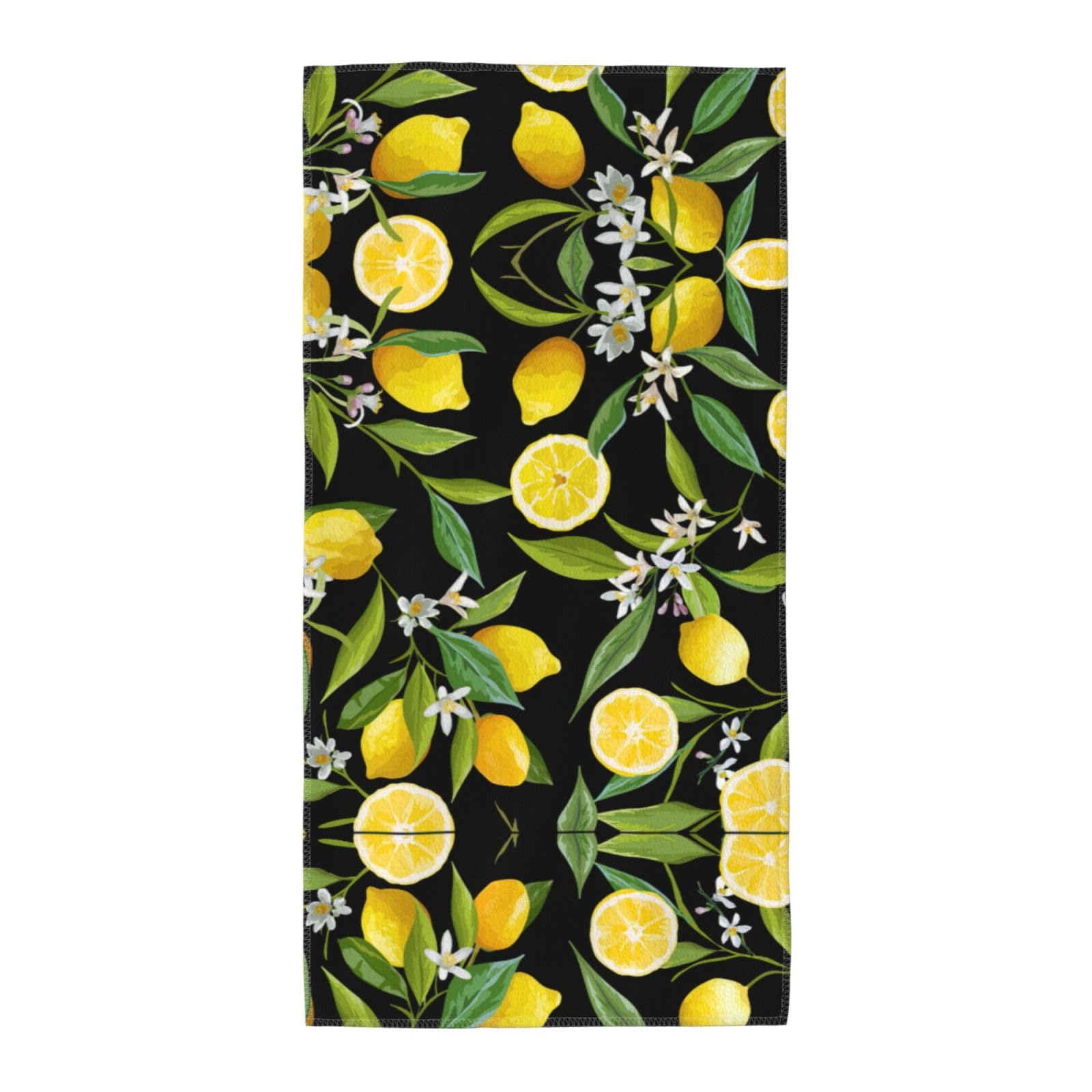 Yellow Lemon Breathable Long Towel Absorbent Reusable For Daily Family Life