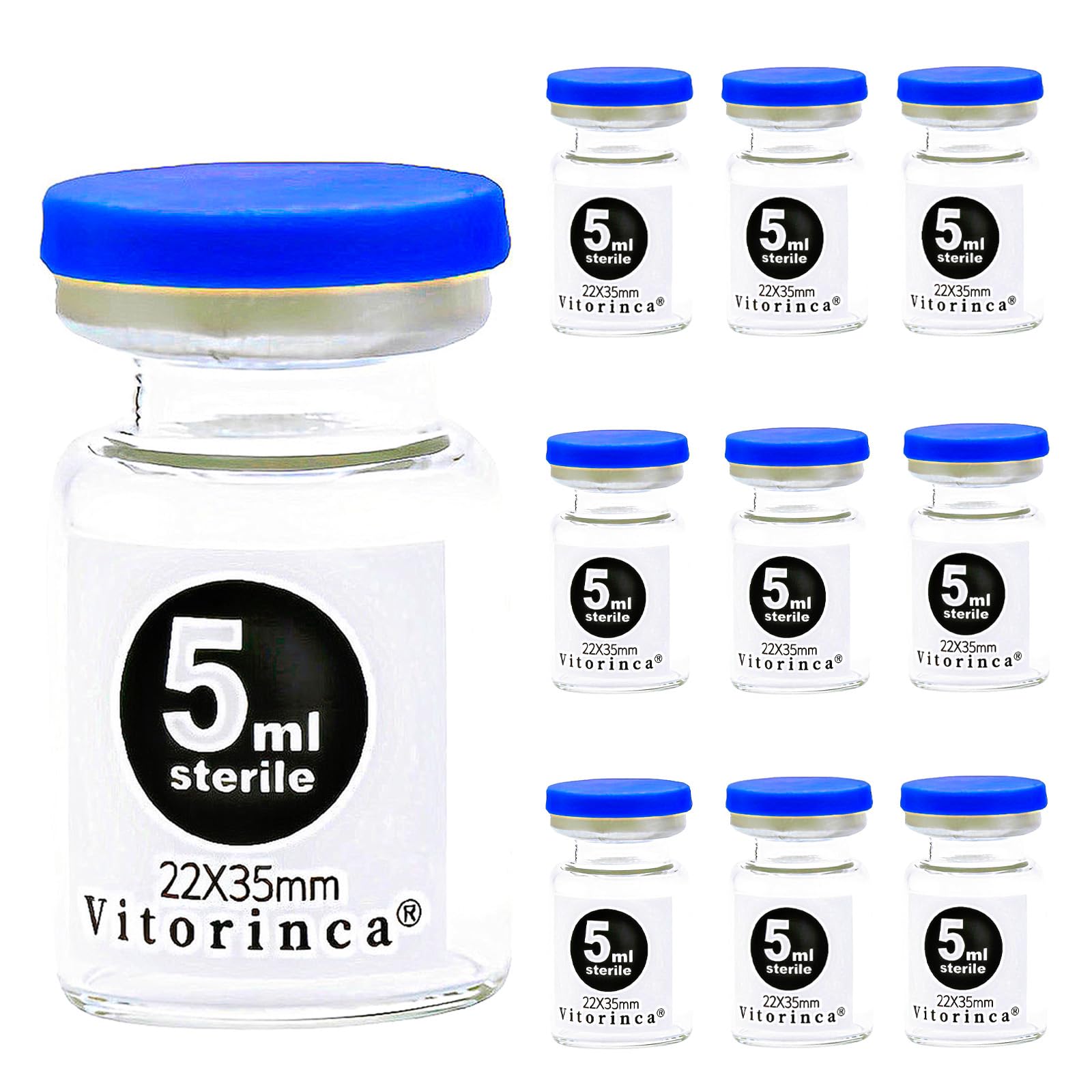 Packaged Vials 5ml Sterile Glass Vials 10 Packs 5ml Sterile Empty Vial | Desertcart INDIA
