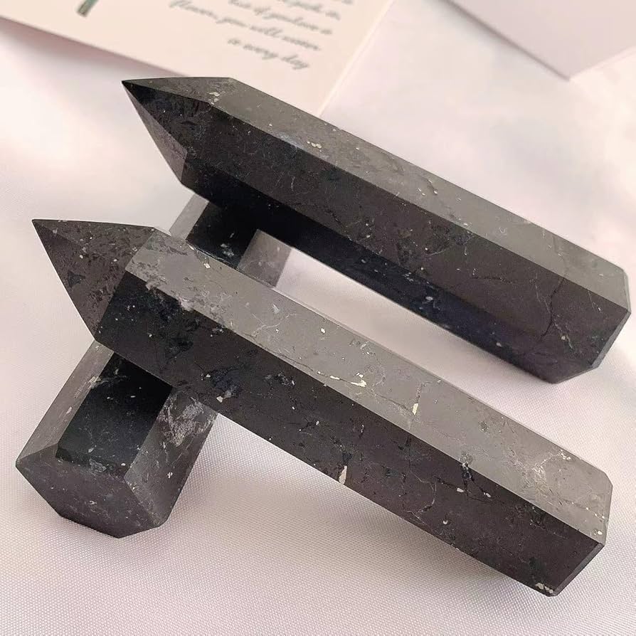 黒い石製六角形水鉢 約30センチ 黒水晶 ブラッククォーツ クラスター t802-6046 : 誠安天然石