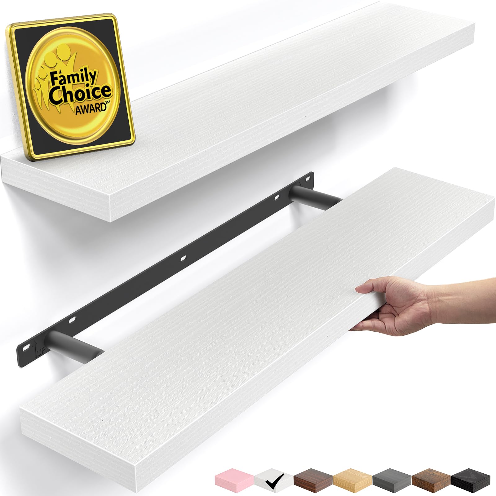 Grey Floating Shelves - Set of 2 -25