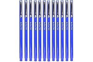 Marvy LE Pen Blue Micro Fine Tip Black Ink Pens, Pack of 12