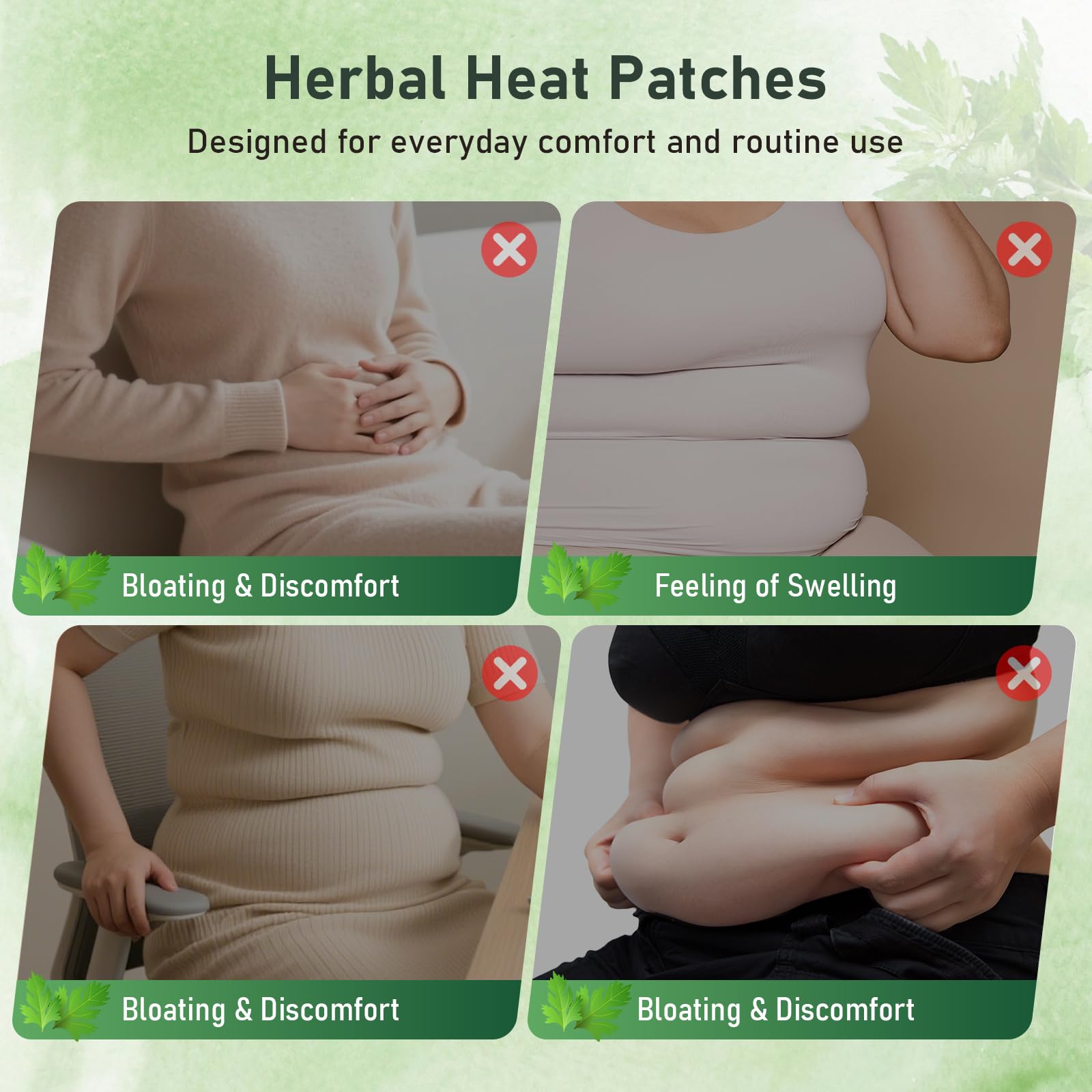 Herbal Patch Pad Balance - Beifuß Kräuternabel Pflaster zur Linderung von Menstruationskrämpfen, unterstützt reduzierte Blähungen, fördert den Bauchkomfort, nicht reizendes Design, 1 Boxen, 5 Stück (2