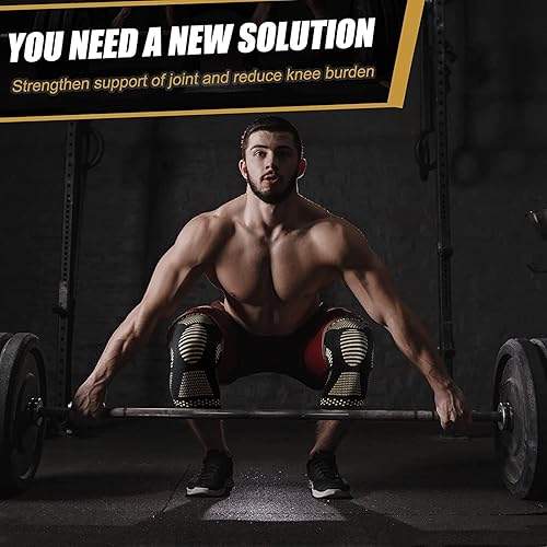 Miniatura 6 de NEENCA Rodilleras de cobre (par), rodillera profesional con tecnología de fibra infundida de iones de cobre, soporte de compresión premium para