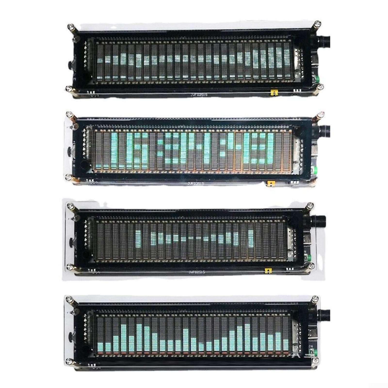 VFD2515 - Analizador de espectro de audio para bricolaje VU metros con control de voz indicador de nivel de música 5-12 V función de atenuación de entrada