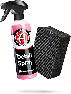 Adam's Polishes Detail Spray & Clay Block Kit- Reusable Hybrid Clay Bar Sponge That Removes Embedded Residues Like Brake Dust, Paint Overspray, & Industrial Fallout from Your Car, Truck, Van, or RV